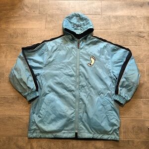 Vintage 80s 90s UNC Tar Heels Reversible Jacket Hooded Colosseum Men’s Size XXL